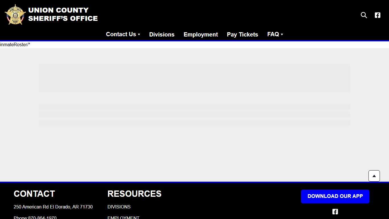 Inmate Roster | Union County Sheriff’s Office AR